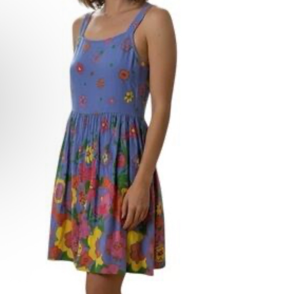 NWT- MISTER ZIMI SOPHIE DRESS IN BLUE MEADOW Floral Blue Sleeveless